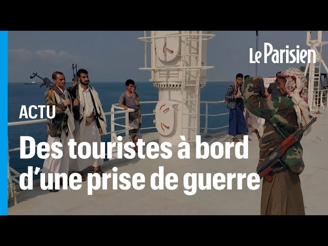 ⁣Selfies, danses et AK-47... Les Houthis transforment le Galaxy Leader en attraction touristique