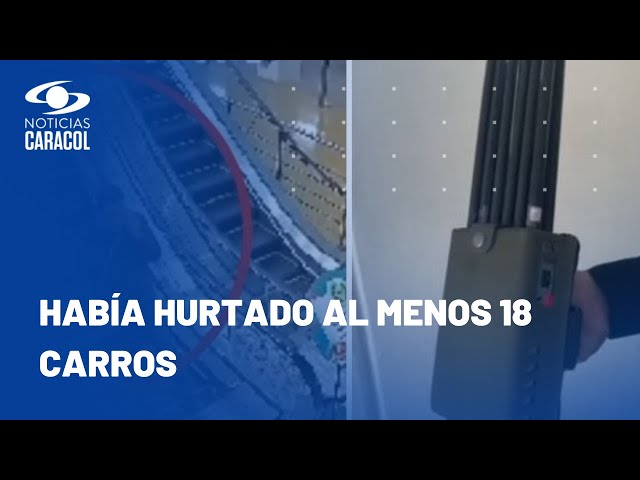 Con ‘control maestro’, este delincuente robaba carros en centros comerciales de Bogotá