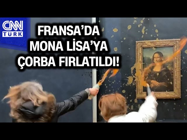 İklim Aktivistleri Louvre Müzesi'ndeki Mona Lisa Tablosuna Çorba Attı! #Haber