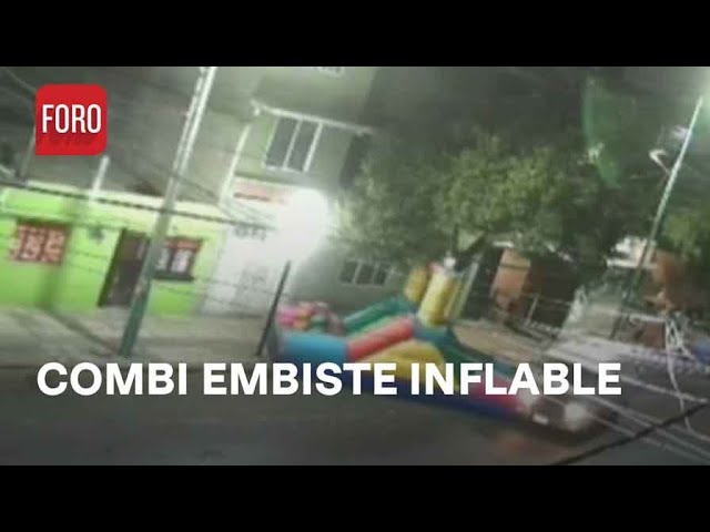 Combi embiste inflable en calles de Iztapalapa - Noticias MX