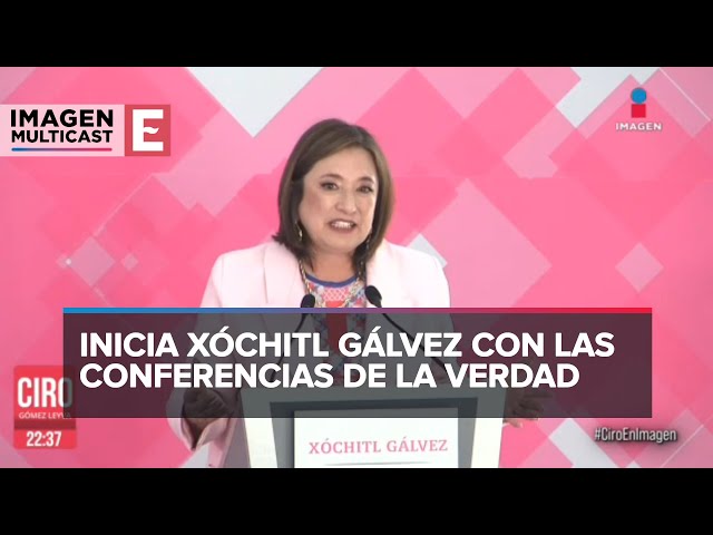 Xóchitl Gálvez estrena su “Mañanera de la Verdad” y se lanza contra López Obrador