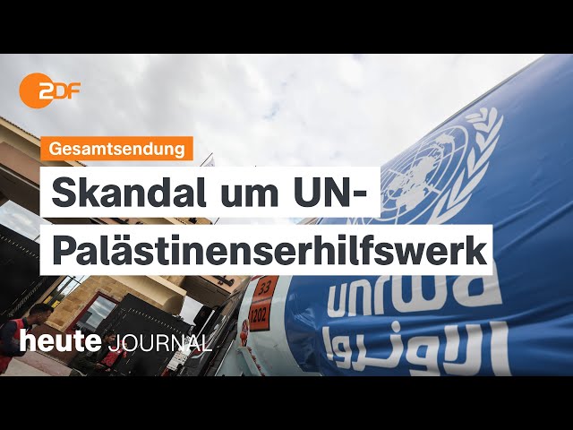 heute journal 29.01.2024 Skandal um UN-Hilfswerk, USA kündigt Vergeltung an, Folgen des GDL-Streiks