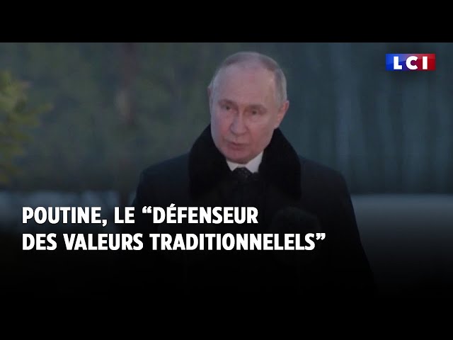 Poutine, le "défenseur des valeurs traditionnelles"