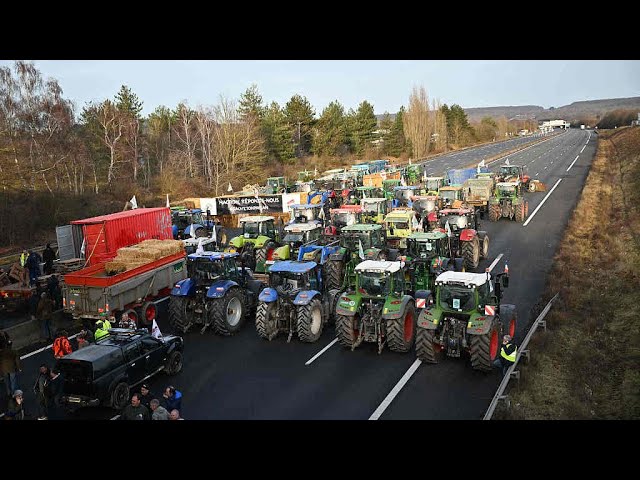 Les agriculteurs français continuent à protester à Paris contre les politiques agricoles