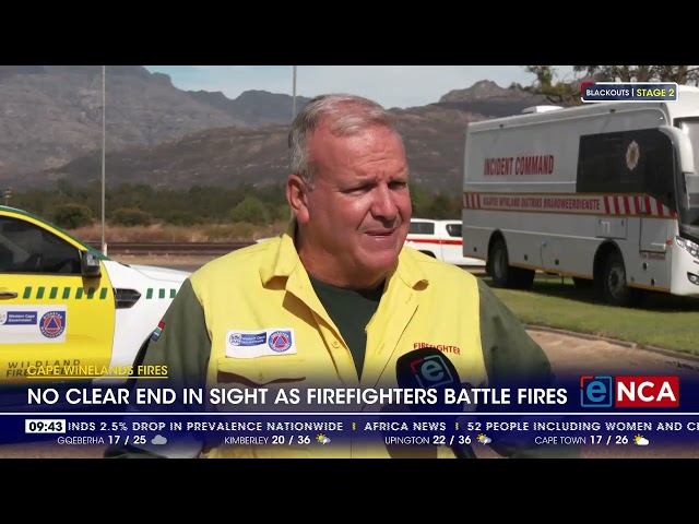 No clear end in sight for Cape Winelands fires