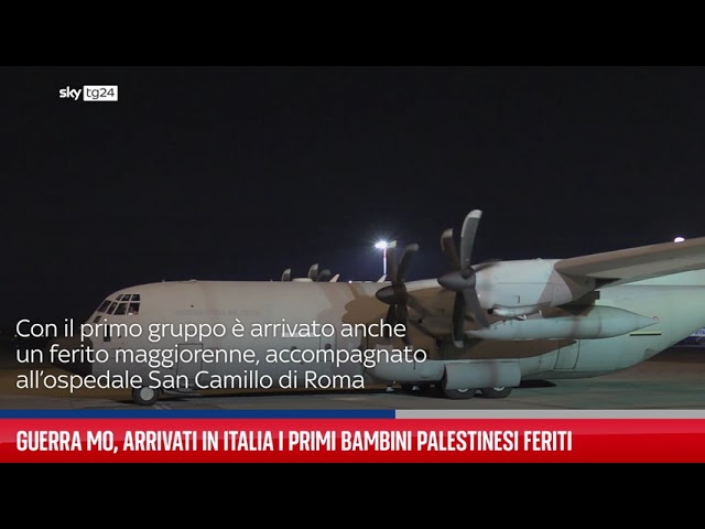 Arrivati in Italia i primi bambini palestinesi feriti