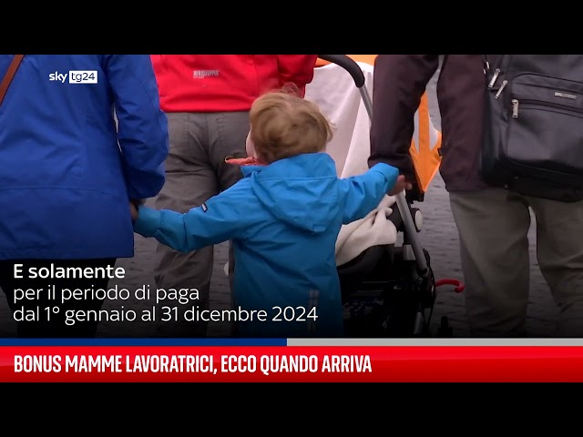 Bonus mamme in busta paga, quando arriva?