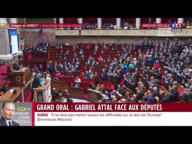  Suivez avec nous le discours de politique générale de Gabriel Attal