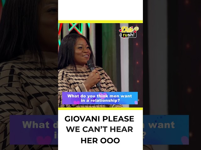 #DateRush: Giovani please we can't hear her ooo 