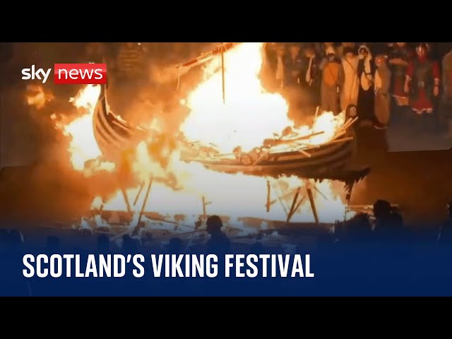 Watch live: Scotland celebrates the annual Viking festival