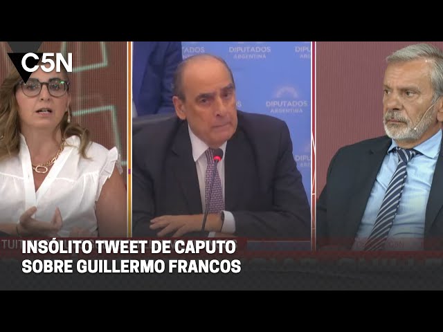 INSÓLITO TWEET de CAPUTO sobre GUILLERMO FRANCOS