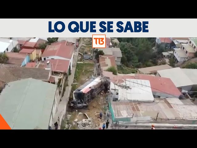 Lo que se sabe del bus que se desbarrancó en Valparaíso