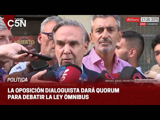 PICHETTO, sobre la LEY ÓMNIBUS: "Vamos a dar QUÓRUM"