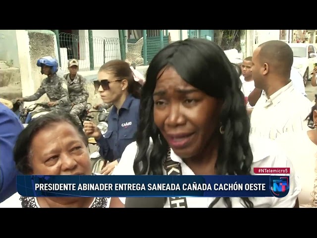 Presidente entrega saneada cañada Cachón Oeste