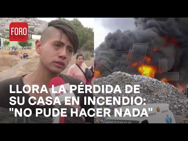 Incendio en recicladora: Vecino relata con lágrimas la pérdida de su casa - Las Noticias