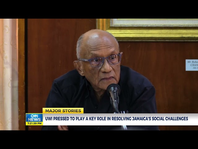 UWI Pressed To Play Key Role In Resolving Jamaica's Social Challenges | News | CVMTV