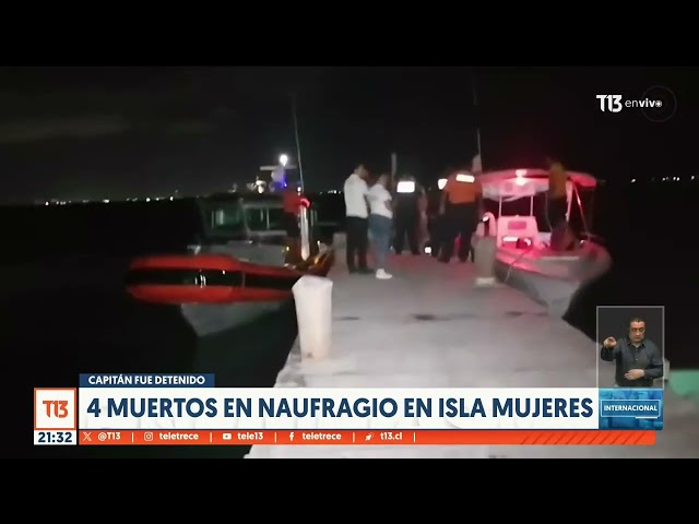 4 fallecidos tras naufragio en Isla Mujeres en México