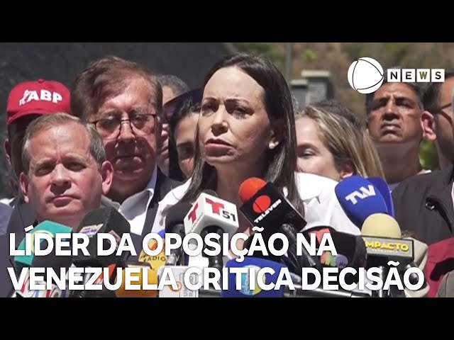 Líder da oposição na Venezuela critica decisão de inegibilidade