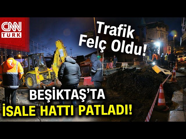 Ortaköy'de Ana İsale Hattı Patladı, Trafik Felç Oldu! #Haber