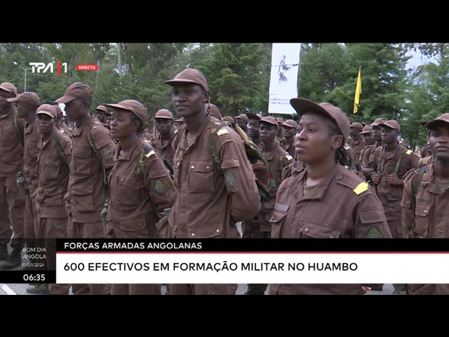 Forças armadas angolanas - 600 efectivos em formação militar no Huambo