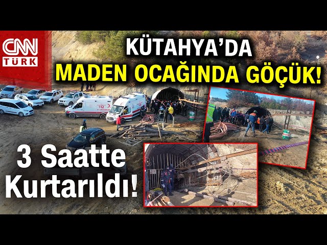 ⁣Kütahya'da Maden Ocağında Göçük: Mahsur Kalan İşçi Kurtarıldı! #Haber