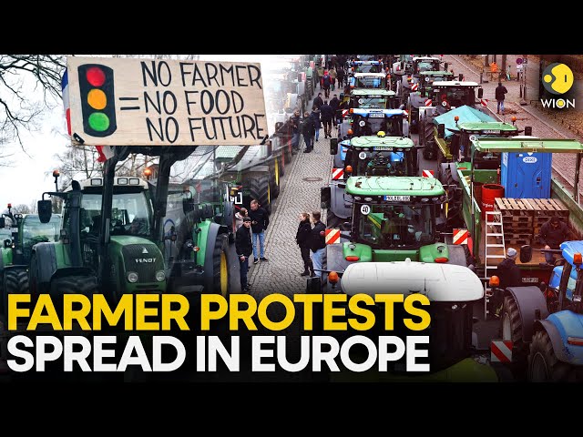 Farmer protests Europe LIVE: Farmer protests spread in Europe ahead of EU summit | WION LIVE