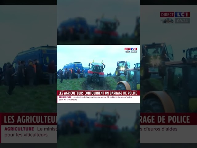 Des agriculteurs ont contourné un barrage de police dans le Loiret ce matin