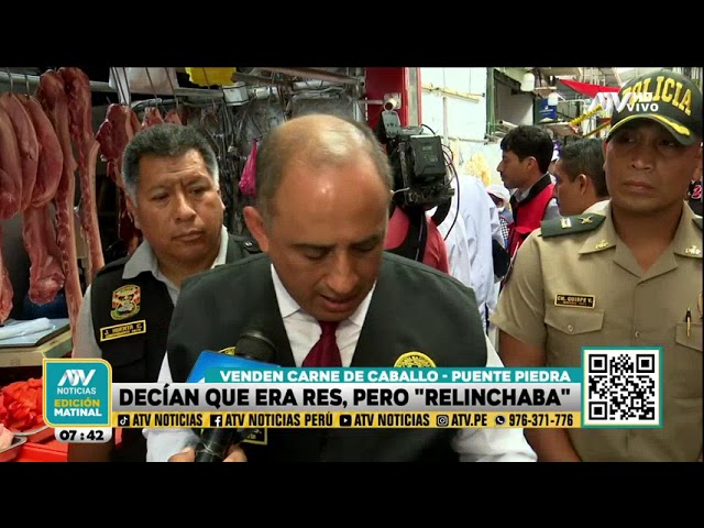 Puente Piedra: Puesto de mercado decía que vendía carne de res, pero relinchaba