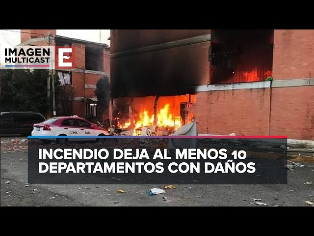 LO ÚLTIMO: Explosión e incendio en unidad habitacional de Los Reyes La Paz, Edomex