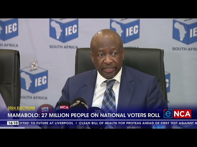 2024 Elections | National voters roll now sitting at 27 million people