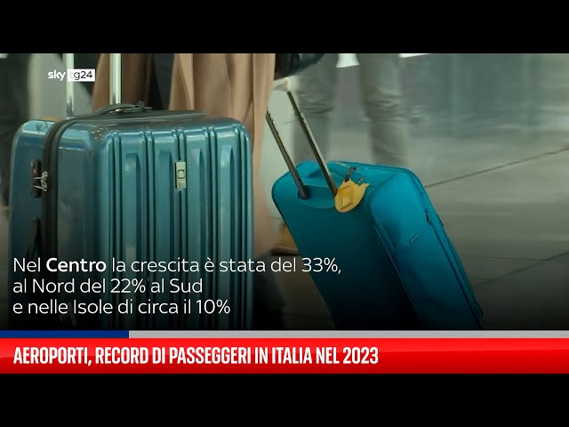 Aeroporti, record di passeggeri in Italia nel 2023