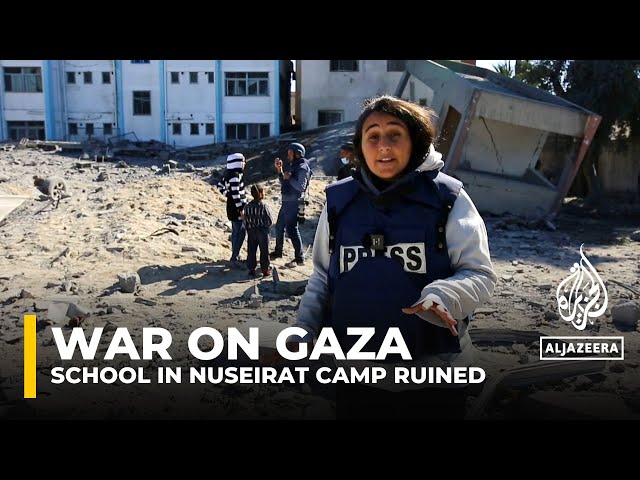 War on Gaza: School in Nuseirat camp ruined, 625 students affected