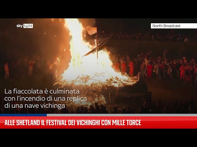 Scozia, alle Shetland mille torce al festival dei vichinghi