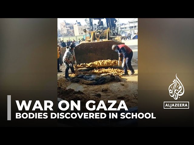 30 Palestinian bodies discovered in Northern Gaza school, handcuffed and blindfolded