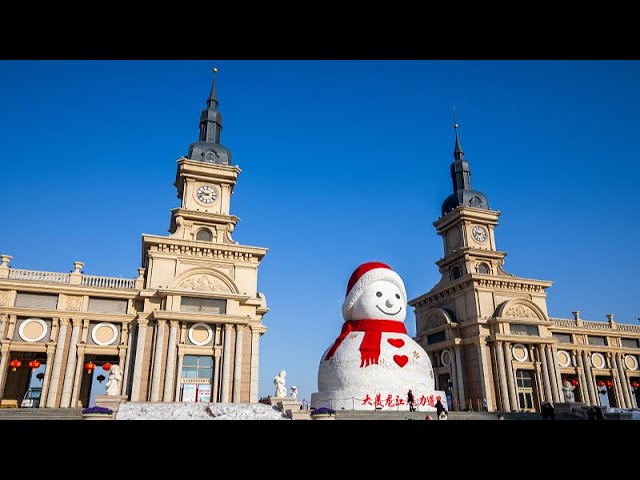 Live: Giant snowman makes annual appearance in northeast China's Harbin – Ep. 25