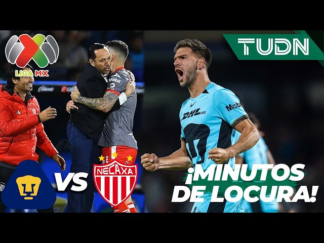 ¡MINUTOS DE LOCURA! ¡Tres goles en 6 minutos! | Pumas 2-2 Necaxa | Liga Mx - CL2024 J4 | TUDN