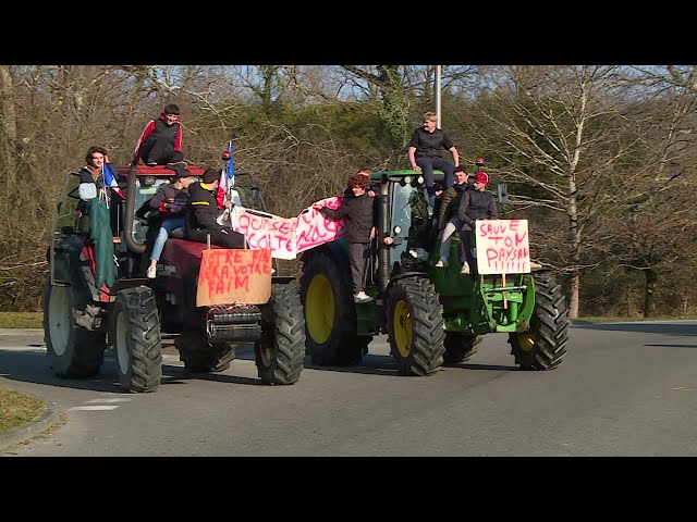 Agriculture, blocage des élèves au lycée agricole d'Orthez