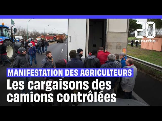 Ces agriculteurs contrôlent la provenance des cargaisons des camions qu'ils arrêtent