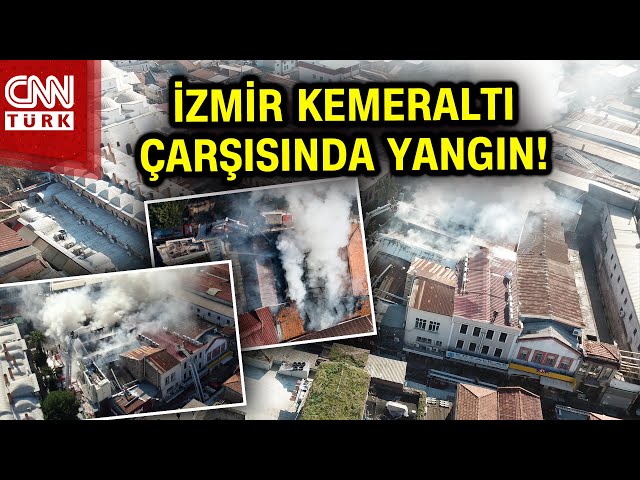 İzmir'deki Tarihi Kemeraltı Çarşısı'nda Yangın! #Haber