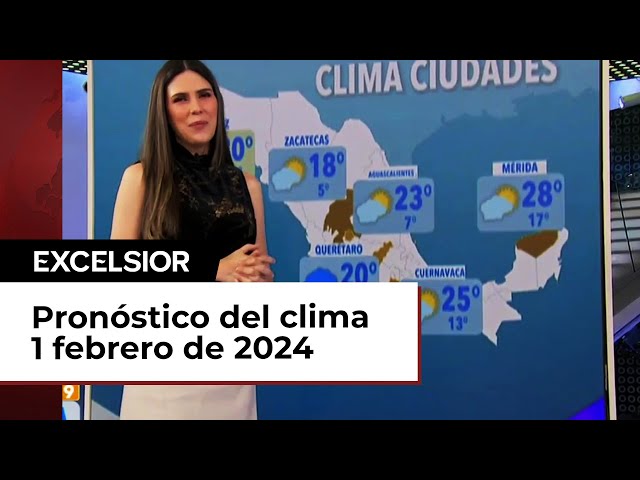 Clima para hoy 1 de febrero de 2024