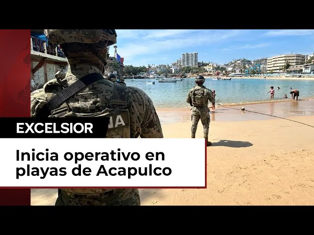 Implementan operativo de seguridad en la zona turística de Acapulco