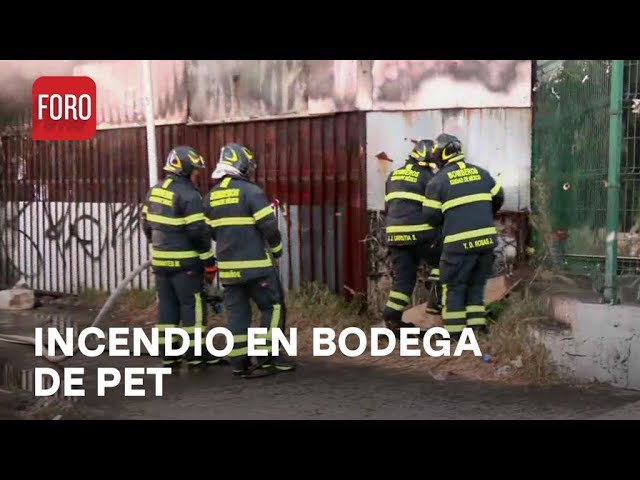 Fuerte incendio en depósito de PET en la GAM, CDMX - Estrictamente Personal