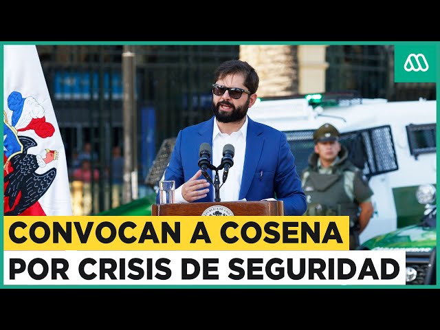 Presidente Boric convoca al Cosena ante crisis de seguridad en el país