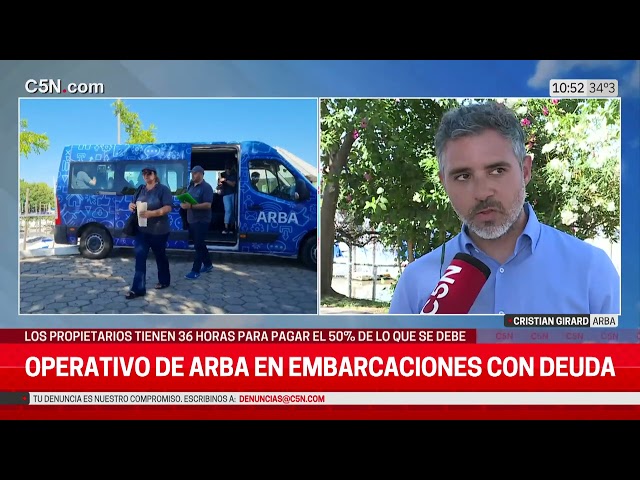 OPERATIVO de ARBA en EMBARCACIONES con DEUDA