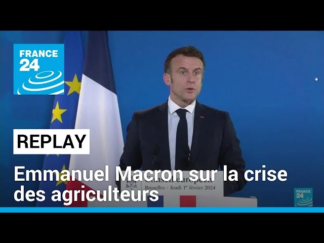 REPLAY : prise de parole d'Emmanuel Macron à l'issu du sommet consacré aux agriculteurs à 