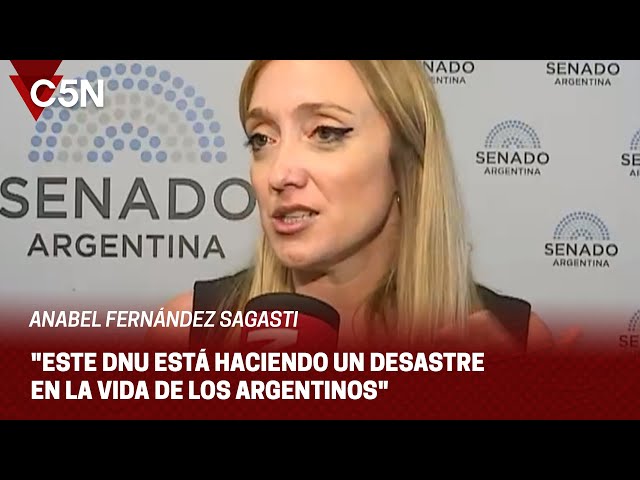 ANABEL FERNÁNDEZ SAGASTI: "Este DNU está haciendo un DESASTRE en la vida de los ARGENTINOS"