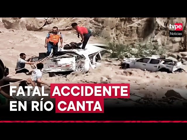 Canta: camioneta cae a río dejando 6 muertos y 2 desaparecidos