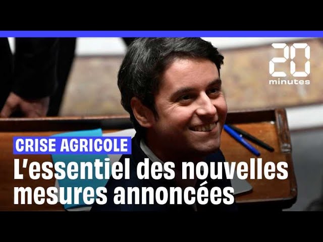 Crise agricole : Le résumé des principales annonces du Premier ministre, Gabriel Attal