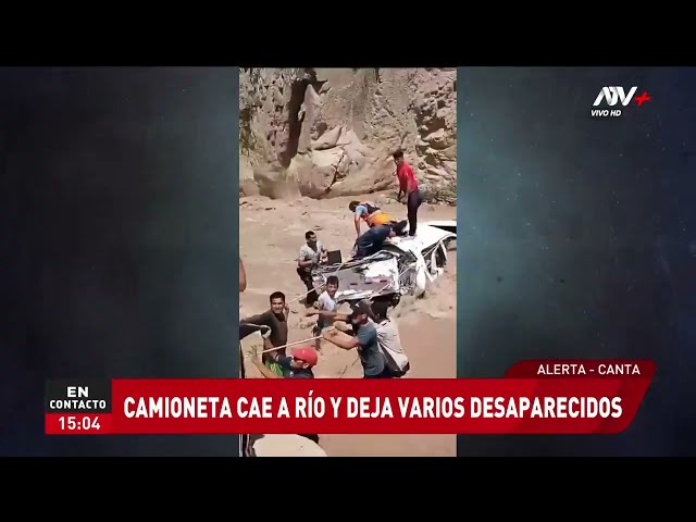 Canta: Camioneta cae a río y deja varios desaparecidos