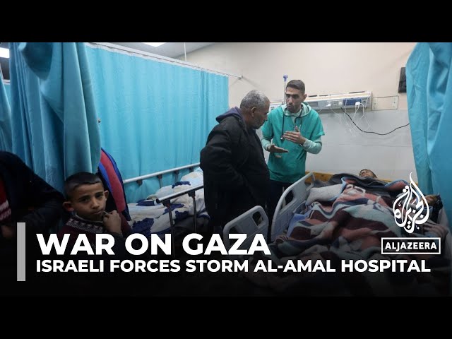 War on Gaza: Israeli forces storm al-Amal Hospital again